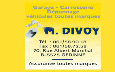 CARROSSERIE DIVOY – GARAGE-CARROSSERIE – 5575 GEDINNE