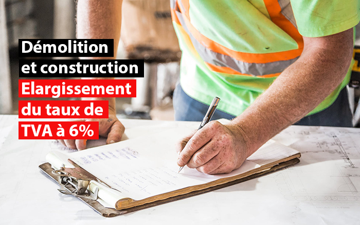 demolition et construction elargissement du taux de tva